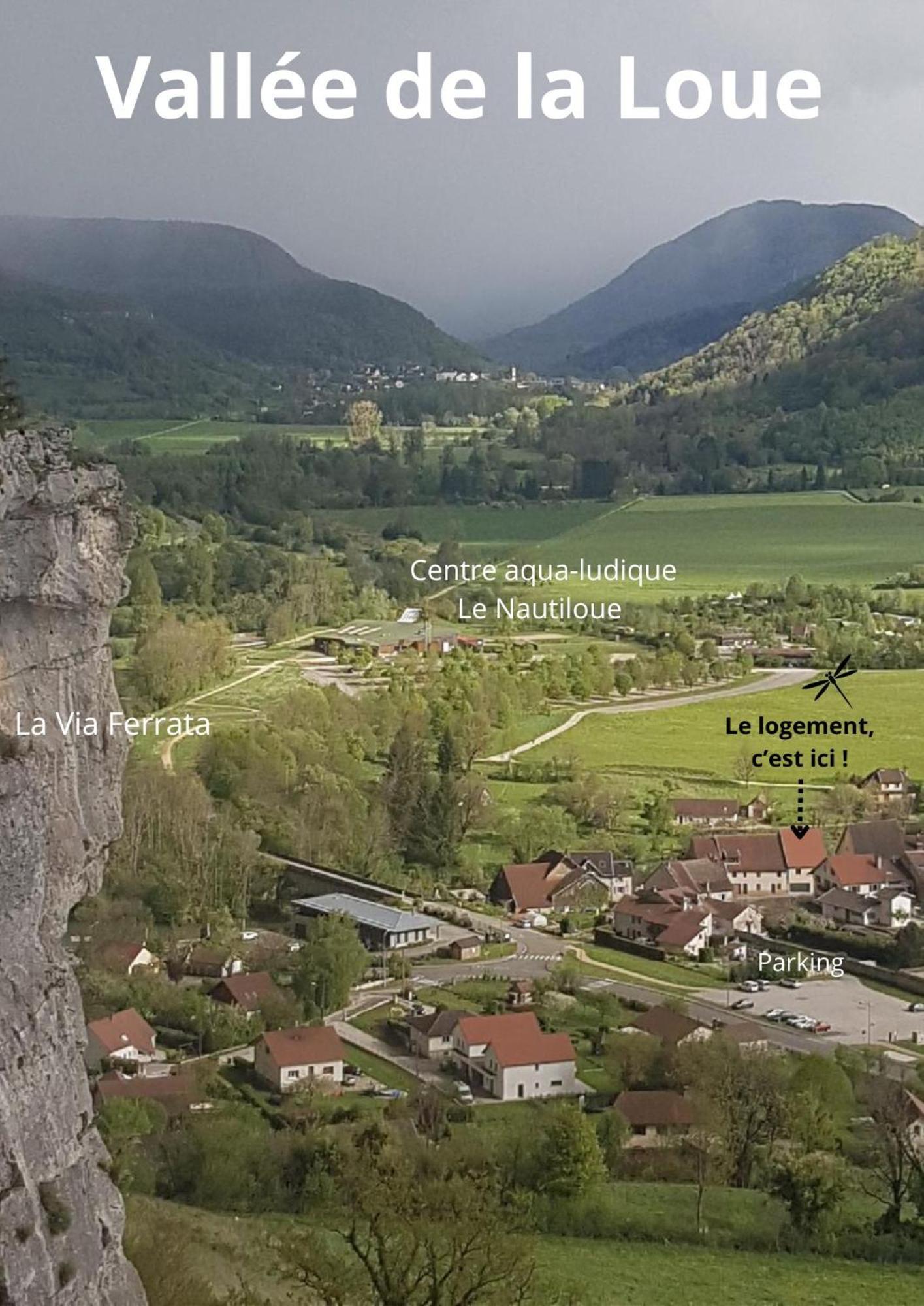 Maison De Vacances - Vue Panoramique Riviere Ornans Exterior foto